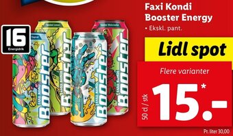 Lidl Faxi Kondi Booster Energy 50 Cl tilbud