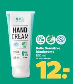 Netto Hello Sensitive håndcreme tilbud