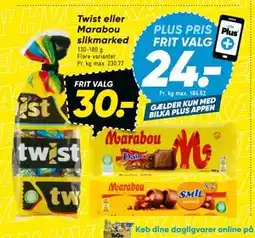 Bilka Twist eller Marabou slikmarked tilbud
