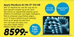 Bilka Apple MacBook Air M4 13” 512 GB tilbud