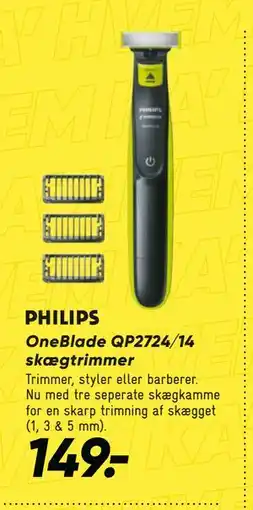 Bilka OneBlade QP2724/14 skægtrimmer tilbud