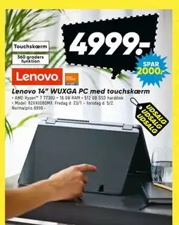 Bilka Lenovo 14” WUXGA PC med touchskærm tilbud