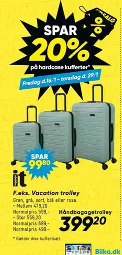 Bilka Spar 20% på hardcase kufferter tilbud