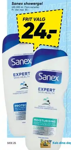 Bilka Sanex showergel tilbud