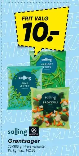 Bilka Grøntsager tilbud