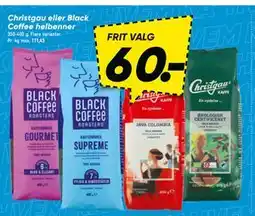 Bilka Christgau eller Black Coffee helbønner tilbud