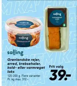Bilka Grønlandske rejer, ørred, krebsehaler, kold- eller varmrøget laks tilbud