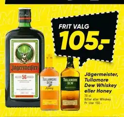 Bilka Jägermeister, Tullamore Dew Whiskey eller Honey tilbud