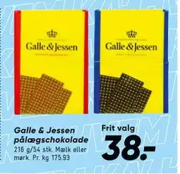 Bilka Galle & Jessen pålægschokolade tilbud