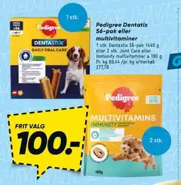 Bilka Pedigree Dentatix 56-pak eller multivitaminer tilbud