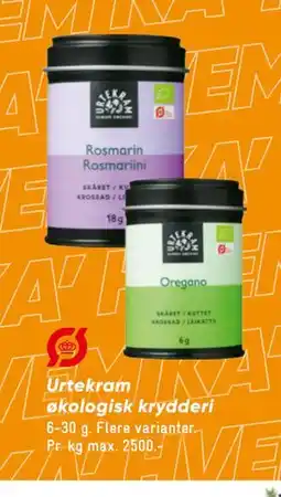 Bilka Urtekram økologisk krydderi tilbud
