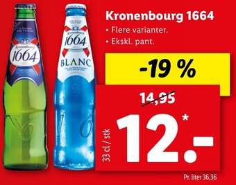 Lidl Kronenbourg 1664 tilbud