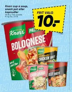Bilka Knorr cup a soup, snack pot eller kopnudler tilbud