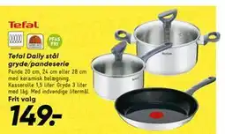 Bilka Tefal Daily stål gryde/pandeserie tilbud