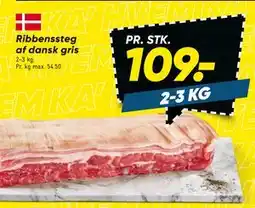 Bilka Ribbenssteg af dansk gris tilbud
