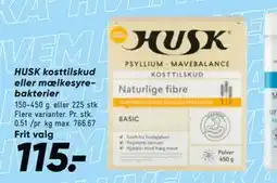Bilka HUSK kosttilskud eller mælkesyrebakterier tilbud