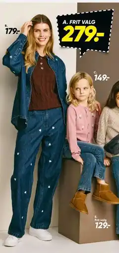 Bilka Denimskjorte eller -bukser tilbud