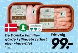 Bilka De Danske Familiegårde kyllingebrystfilet eller inderfilet tilbud