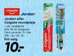 Bilka Jordan eller Colgate mundpleje tilbud
