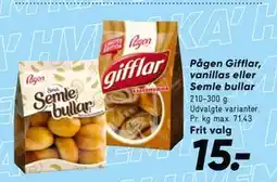 Bilka Pågen Gifflar, vanillas eller Semle bullar tilbud