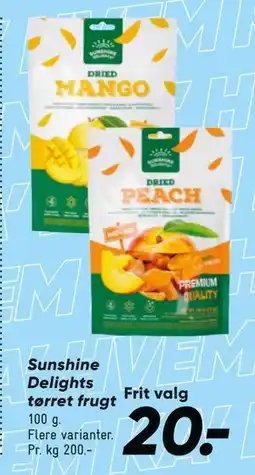 Bilka Sunshine Delights tørret frugt tilbud