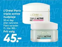Bilka L’Oréal Paris triple active hudpleje tilbud