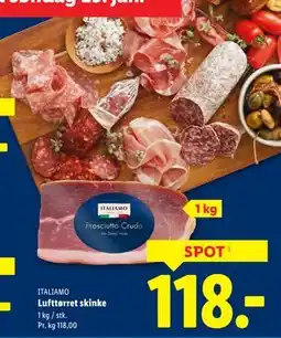 Lidl Lufttørret skinke tilbud