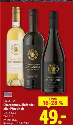 Lidl Chardonnay, Zinfandel eller Pinot Noir tilbud
