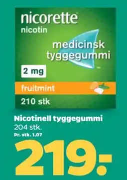 Netto Nicotinell tyggegummi tilbud