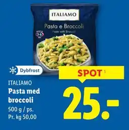 Lidl Pasta med broccoli tilbud