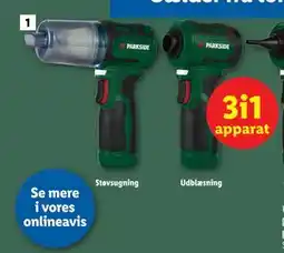 Lidl 3i1 batteridreven miniblæser 12 V tilbud