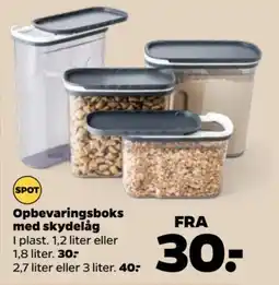 Netto Opbevaringsboks med skydelåg tilbud