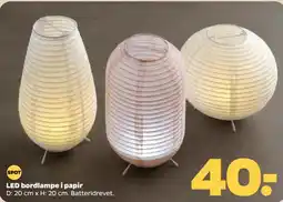 Netto LED bordlampe i papir tilbud