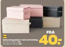 Netto Opbevaringsæsker i stof med håndtag tilbud