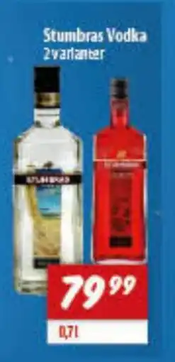 zur Krone Stumbras Vodka 2varianter tilbud