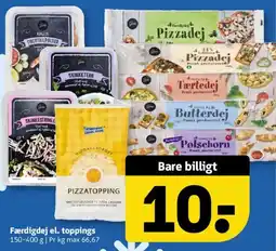 Løvbjerg Færdigdej el. toppings tilbud