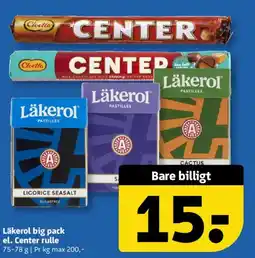 Løvbjerg Läkerol big pack el. Center rulle tilbud