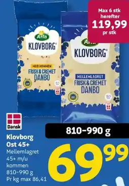 Løvbjerg Dansk Klovborg Ost 45+ tilbud