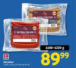 Løvbjerg Dansk Gøl pølser tilbud