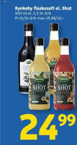 Løvbjerg Rynkeby flaskesaft el. Shot tilbud