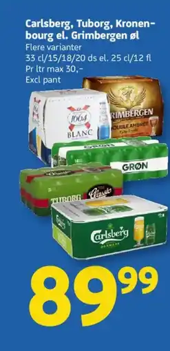 Løvbjerg Carlsberg, Tuborg, Kronen- bourg el. Grimbergen øl tilbud