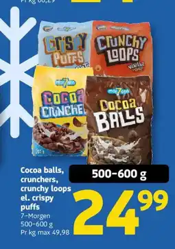 Løvbjerg Cocoa balls, crunchers, crunchy loops el. crispy puffs tilbud