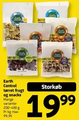 Løvbjerg Earth Control tørret frugt og snacks tilbud