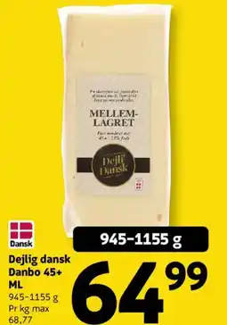 Løvbjerg Dejlig dansk Danbo 45+ ML tilbud