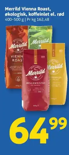 Løvbjerg Merrild Vienna Roast, økologisk, koffeinlet el. rød tilbud
