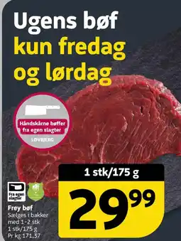 Løvbjerg Frey bøf Sælges i bakker tilbud