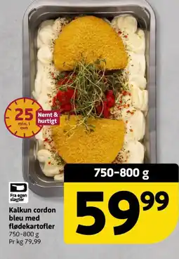 Løvbjerg Kalkun cordon bleu med flødekartofler tilbud