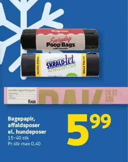 Løvbjerg Bagepapir, affaldsposer el. hundeposer tilbud