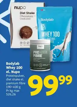 Løvbjerg Bodylab Whey 100 el. Nupo tilbud