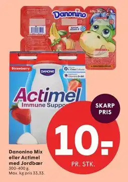 SPAR Danonino Mix eller Actimel med Jordbær tilbud
